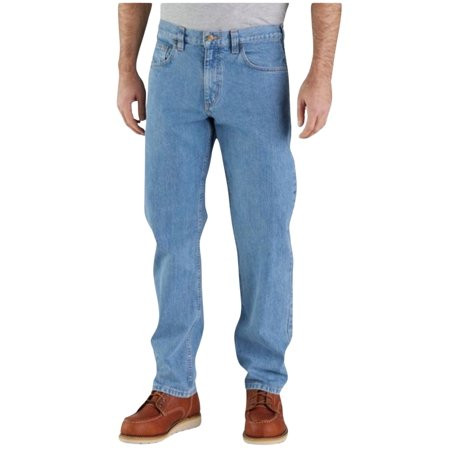 Carhartt Men s Relaxed Fit Light Wash Work Jeans Light Wash 36W x 32L | Walmart (US)