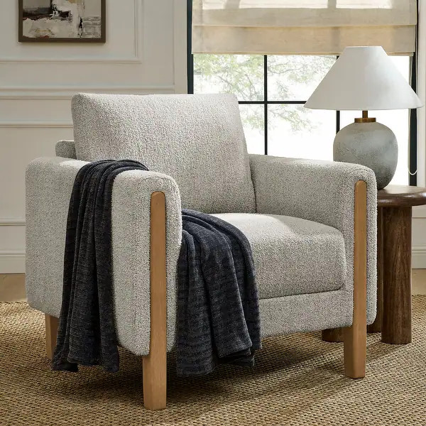 Hawken Boucle Fabric Accent Armchair - Bed Bath & Beyond - 43311886 | Bed Bath & Beyond