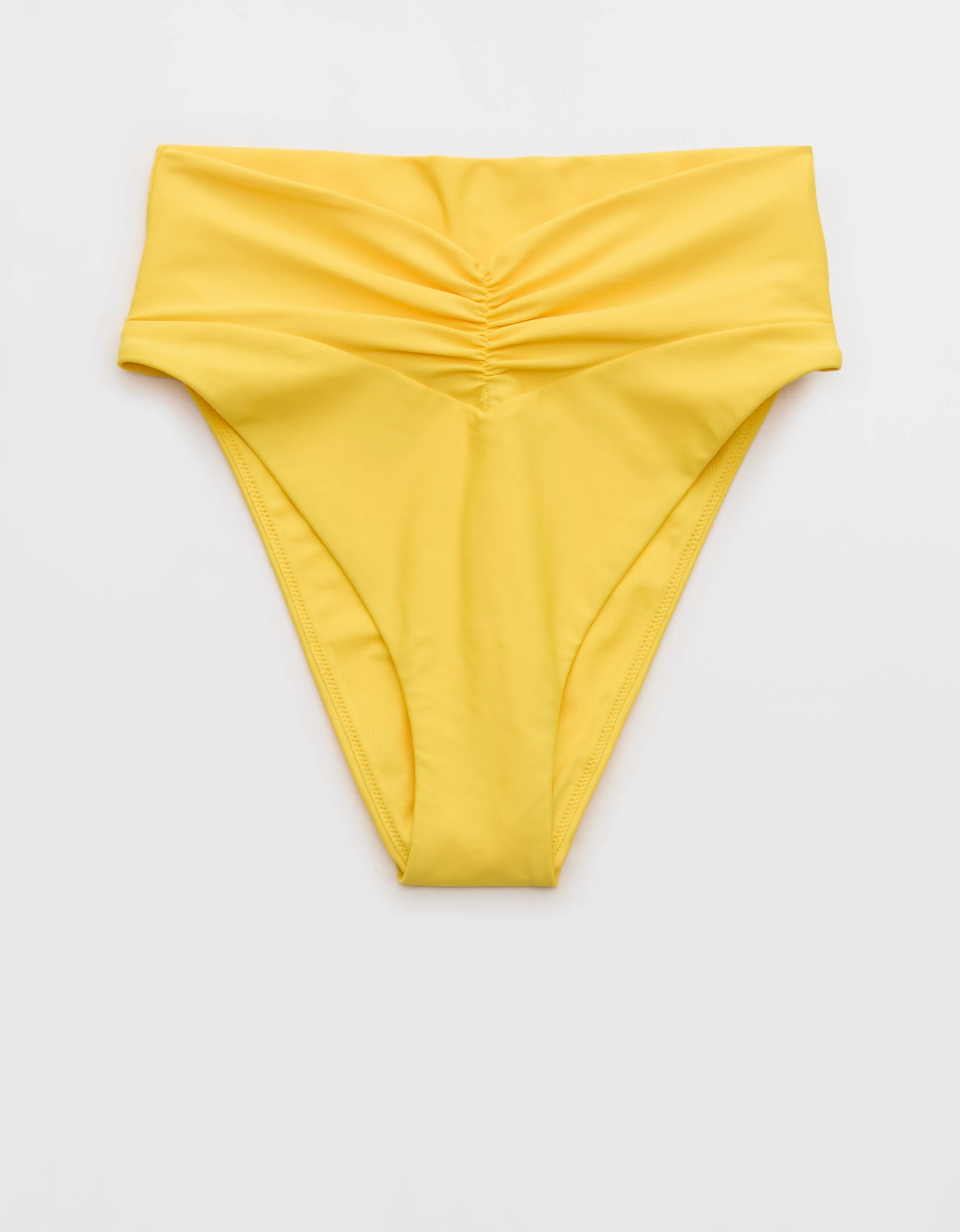 Aerie High Cut Ruched Cheeky Bikini Bottom | Aerie