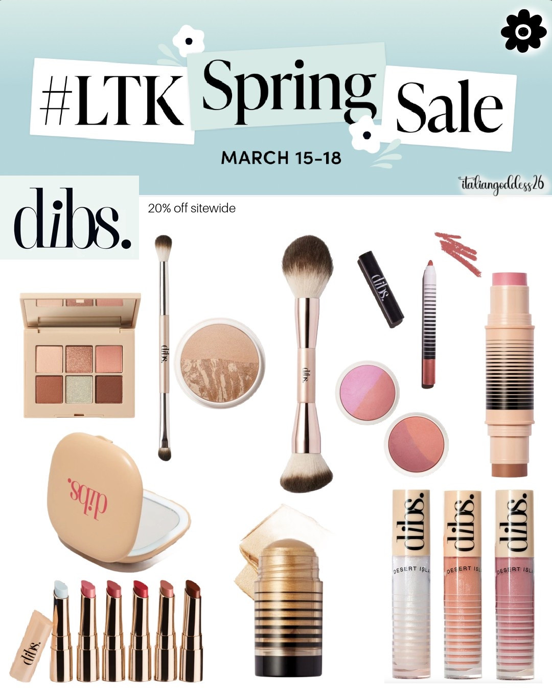 shop the LTK Spring Sale with dibs beauty! 
👉🏼 20% off sitewide with in-app LTK code 📲

#LTKSpringSale #LTKOver40 #LTKSaleAlert #LTKFindsUnder50 #LTKFindsUnder100 #LTKStyleTip #LTKBeauty #LTKTravel 