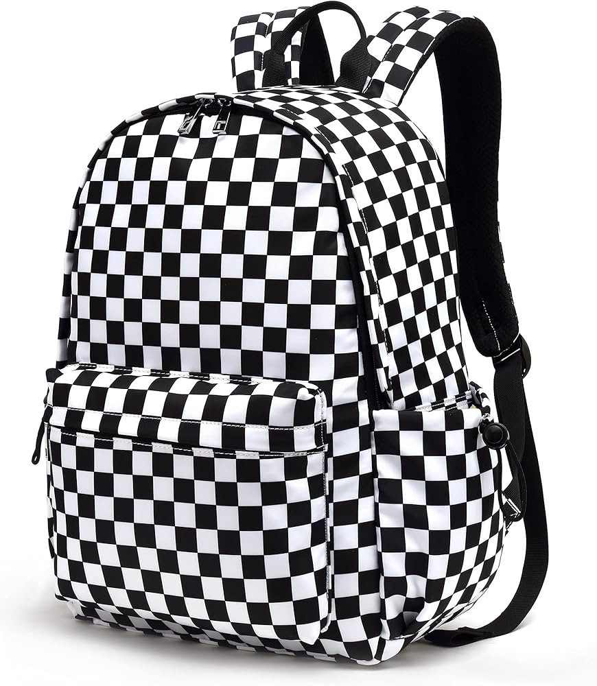 Backpack for Girls Women, Teens School Bags Bookbags Ladies Laptop Backpacks (Checkered) | Amazon (CA)