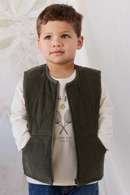 Conner Vest - Oregano 6-12M | Jamie Kay