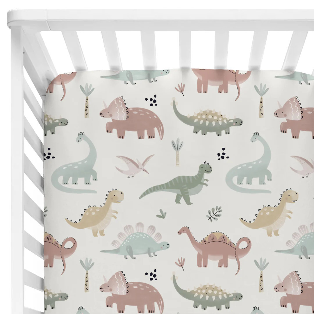 Prehistoric Pals Crib Sheet | Caden Lane