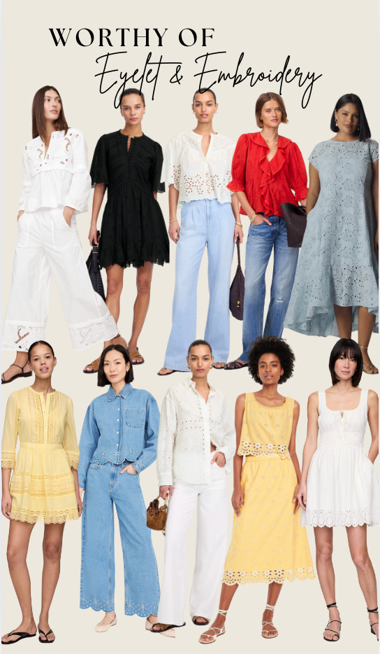 Eyelet is trending for spring. Any of these looks would be perfect for Easter as well! 

 #LTKFindsUnder100 #LTKStyleTip