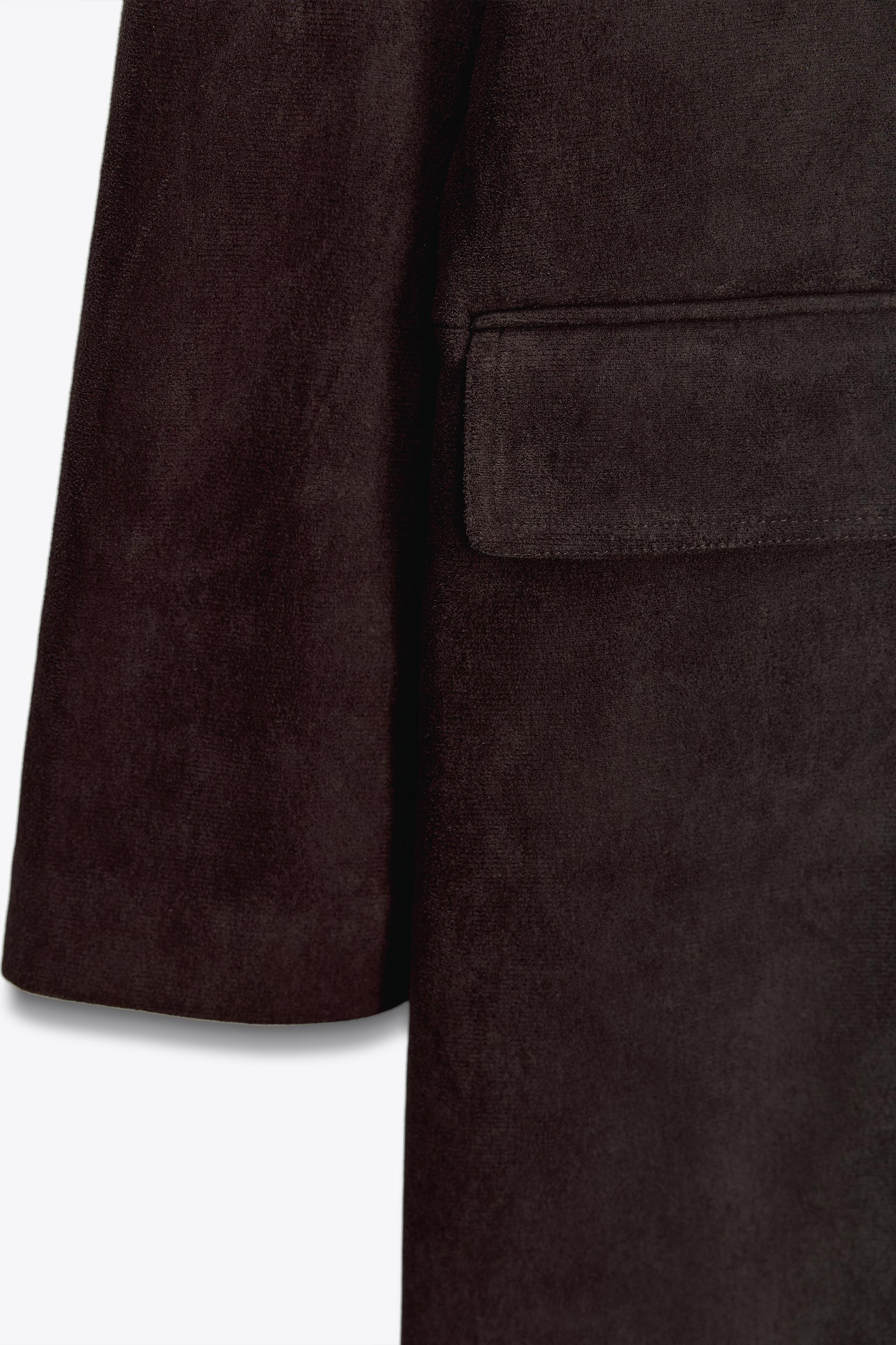 FAUX SUEDE FROCK COAT | Zara UK