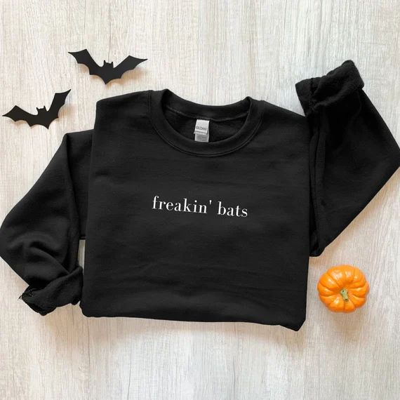It's Freakin Bats Minimalist Halloween Sweatshirt / - Etsy | Etsy (US)