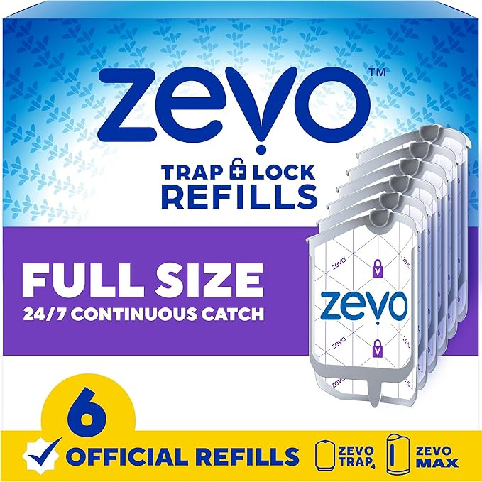 Zevo Flying Insect Trap Official Refill Cartridges - Fits Both Zevo Trap & MAX Indoor Fly Trap - ... | Amazon (US)