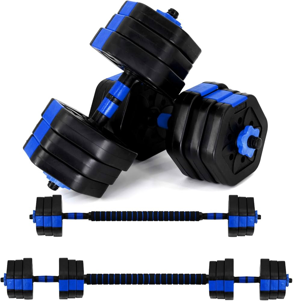 VIVITORY Dumbbell Sets Adjustable Weights, Free Weights Dumbbells Set with Connector, Non-Rolling... | Amazon (US)