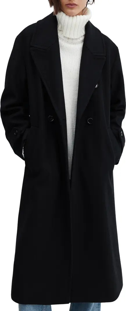 MANGO Oversize Wool Blend Coat | Nordstrom | Nordstrom