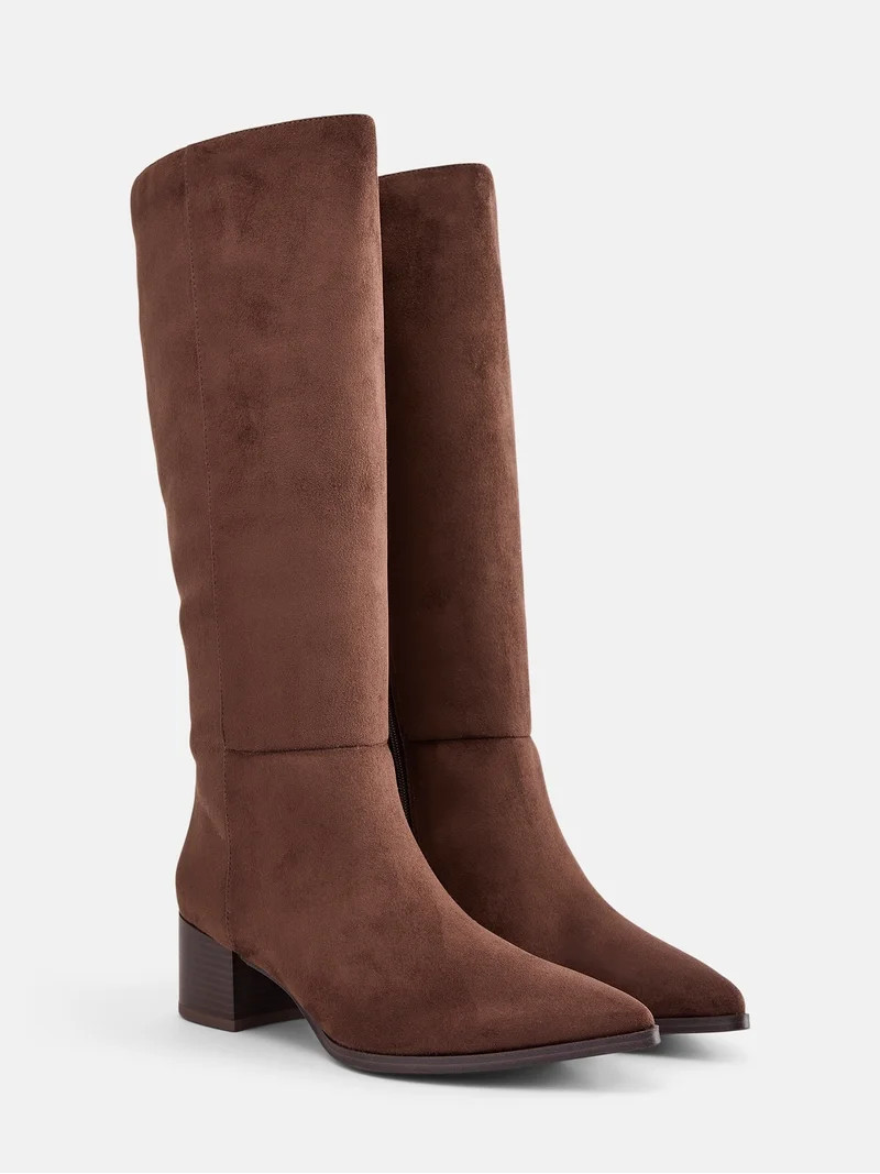 Scenario Women's Tall Block Heel Boots | Walmart (US)