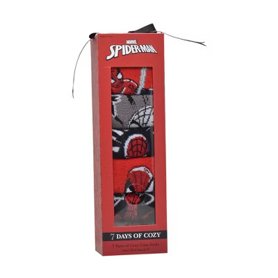 Men's Spider-Man Cozy Socks - Black 6-12 | Target