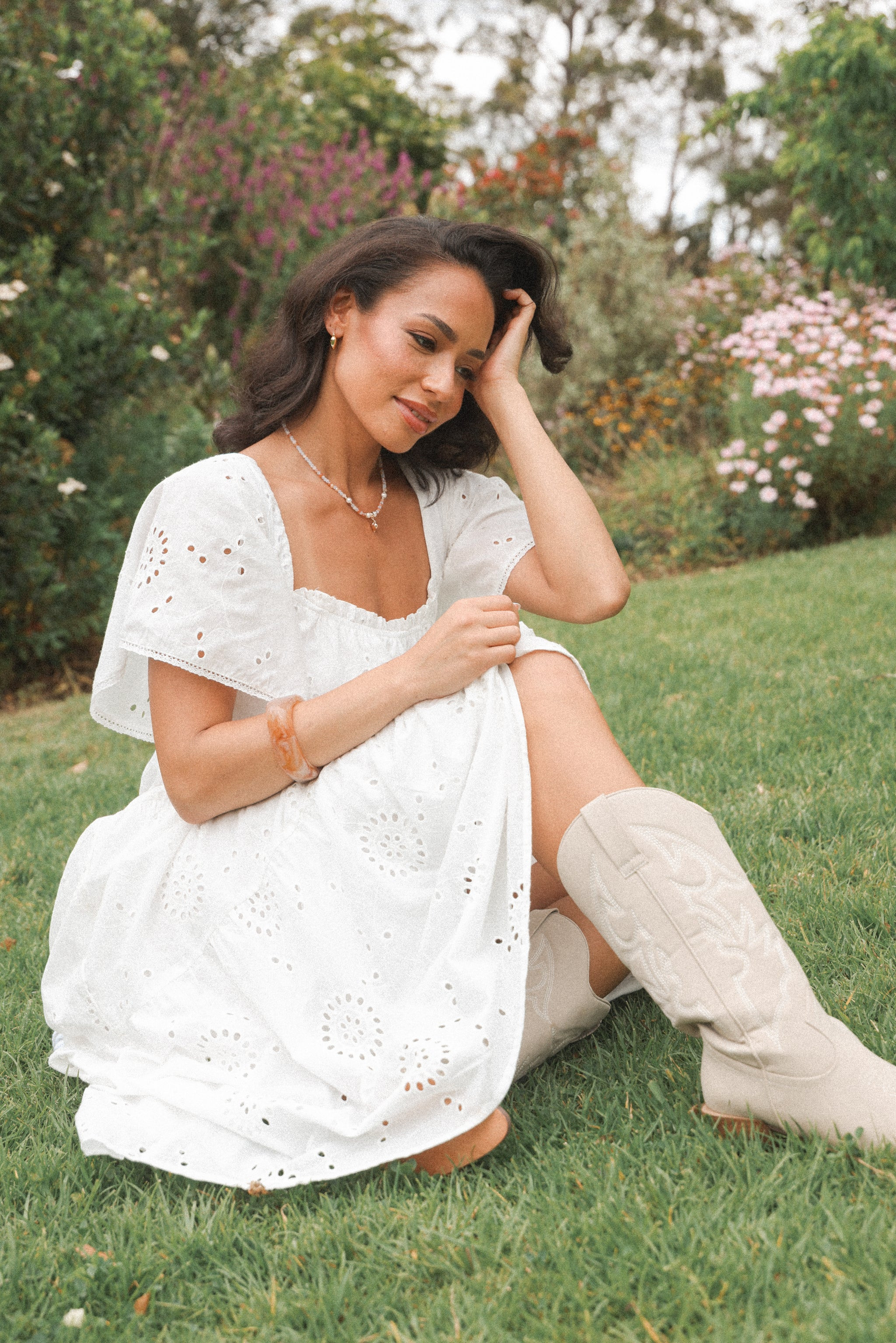 Tierney Midi Dress - White | Petal & Pup (US)