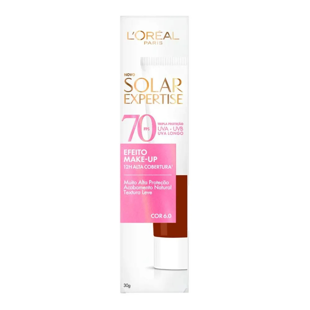 Protetor Solar Efeito Make-Up com Cor 6.0 FPS 70 L'oréal Paris Solar Expertise 30g | Drogaria Sao Paulo (BR)