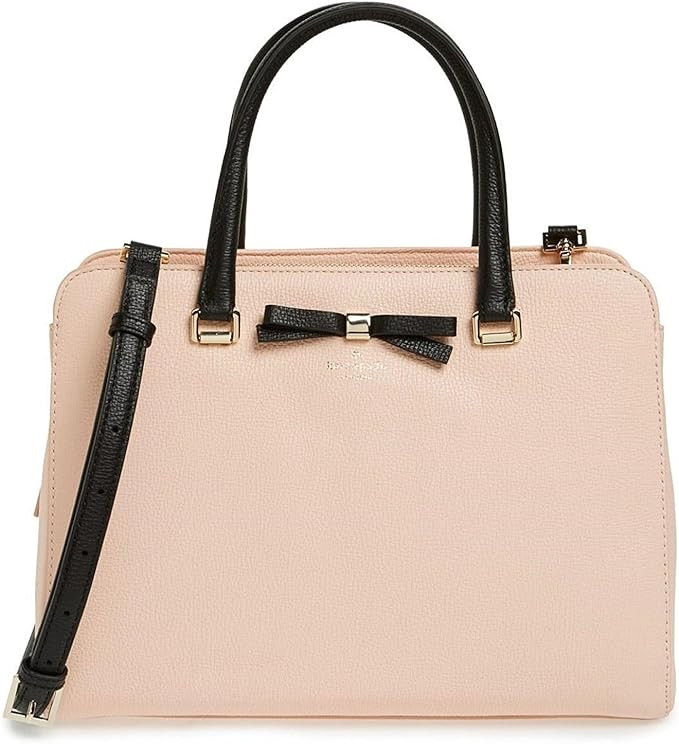 kate spade new york Henderson Street Morgane Leather Satchel Bag, Urchin Pink/Black | Amazon (US)