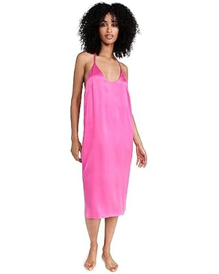 The Drop Women's Ana Silky V-Neck Midi Slip Dress | Amazon (US)