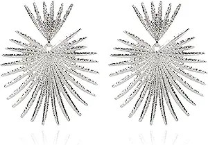 Bohemian Heart Dangle Earrings Studs Gold Star Statement Earrings Flower Geometric Exaggerated Fa... | Amazon (US)