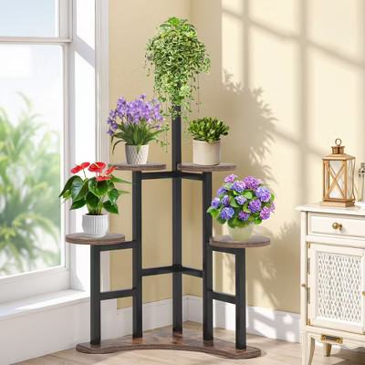 MAYEERTY 6-Tier Plant Stand High-Low Design Ample Sunlight for Plants Growth | Target