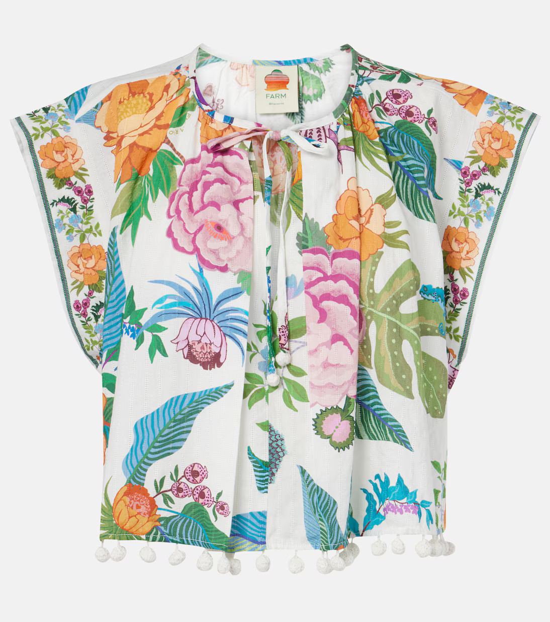 Sweet Bloom cropped cotton blouse | Mytheresa (US/CA)