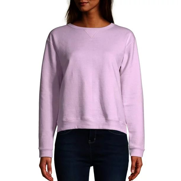 Hanes Womens V-Notch Pullover Fleece Sweatshirt - Walmart.com | Walmart (US)
