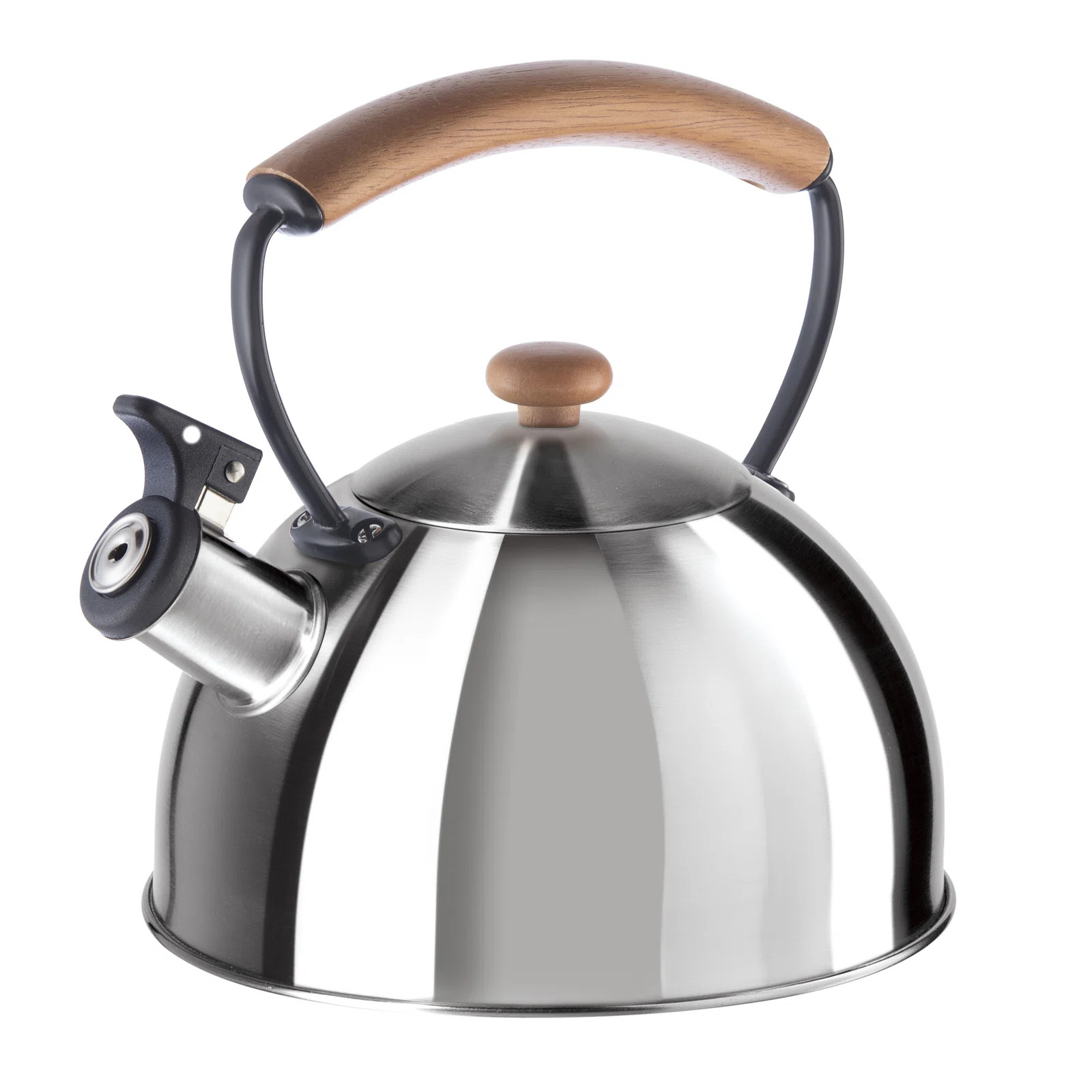 Oggi Brew Stainless Steel, Wood Handle, Whistling Tea Kettle (2.5 Lt, 85 Oz) | Wayfair North America