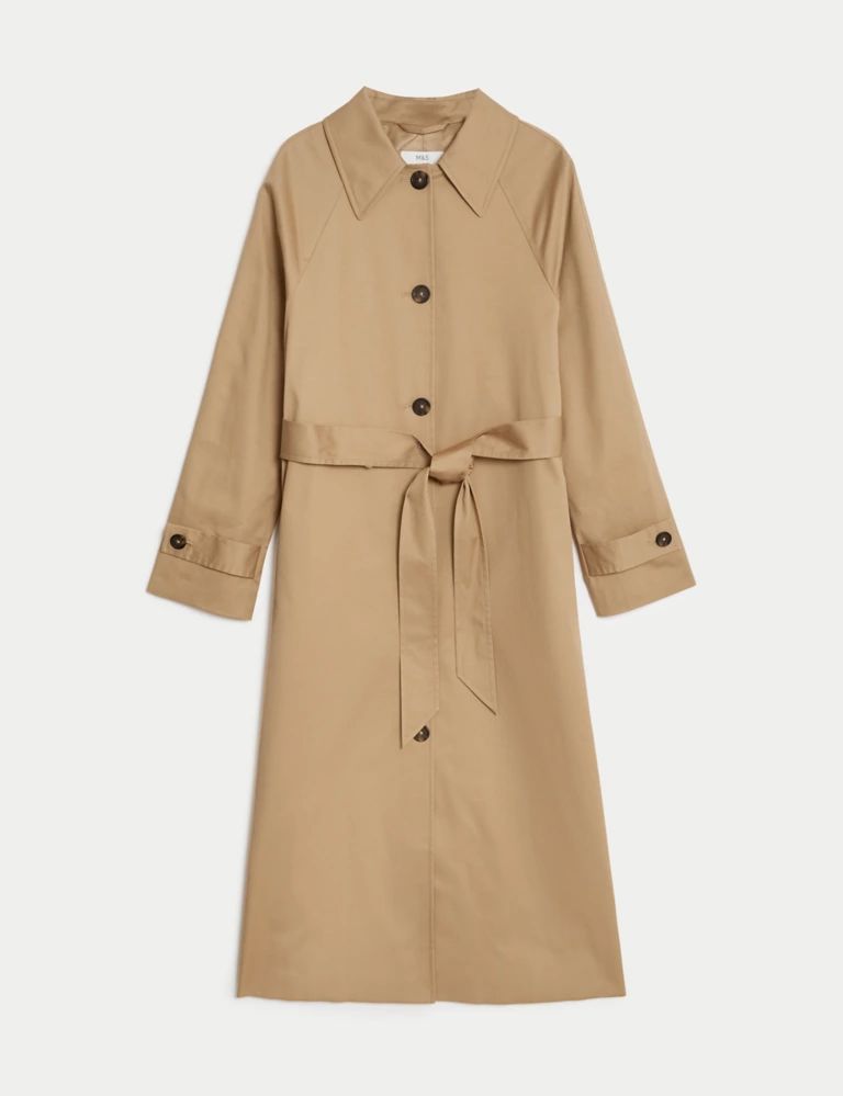 Cotton Rich Belted Longline Trench Coat | Marks & Spencer (UK)