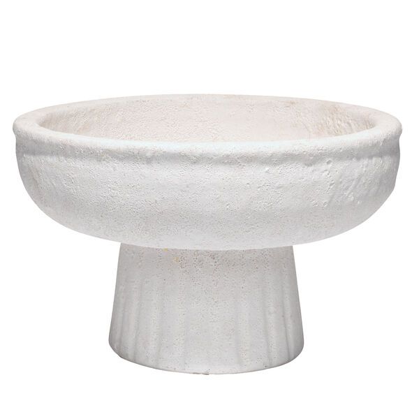 Aegean Matte White 11-Inch Pedestal Bowl | Bellacor