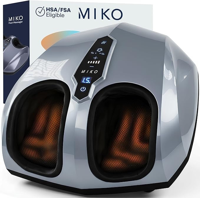 MIKO Foot Massager Machine with Deep-Kneading, Compression, Shiatsu, and Heat for Plantar Fasciit... | Amazon (US)