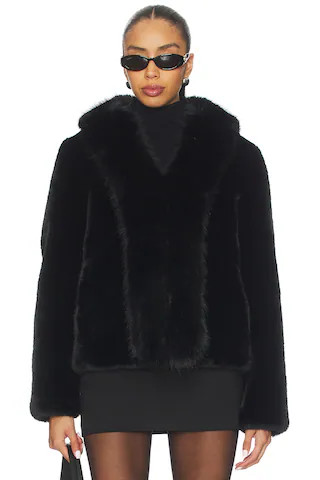 Dasha Faux Fur Jacket in Black | Revolve Clothing (Global)