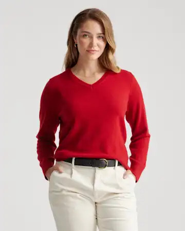 The $50 Cashmere V-Neck Sweater | Quince | Quince