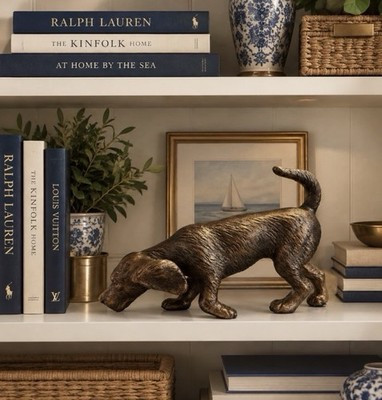 Brass Handmade 2lbs Retriever Dog Made In India Nice Detail 10\u201dL | eBay US