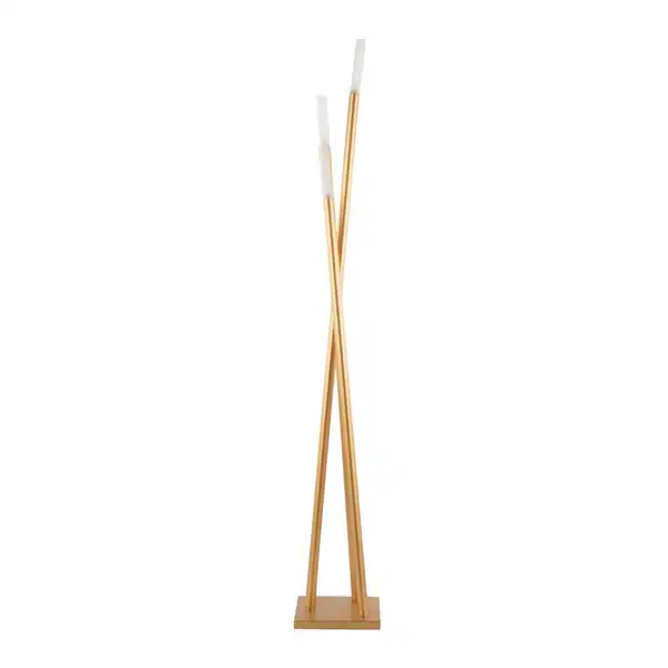 Strick & Bolton Peale Brushed Nickel Icicle Floor Lamp | Bed Bath & Beyond