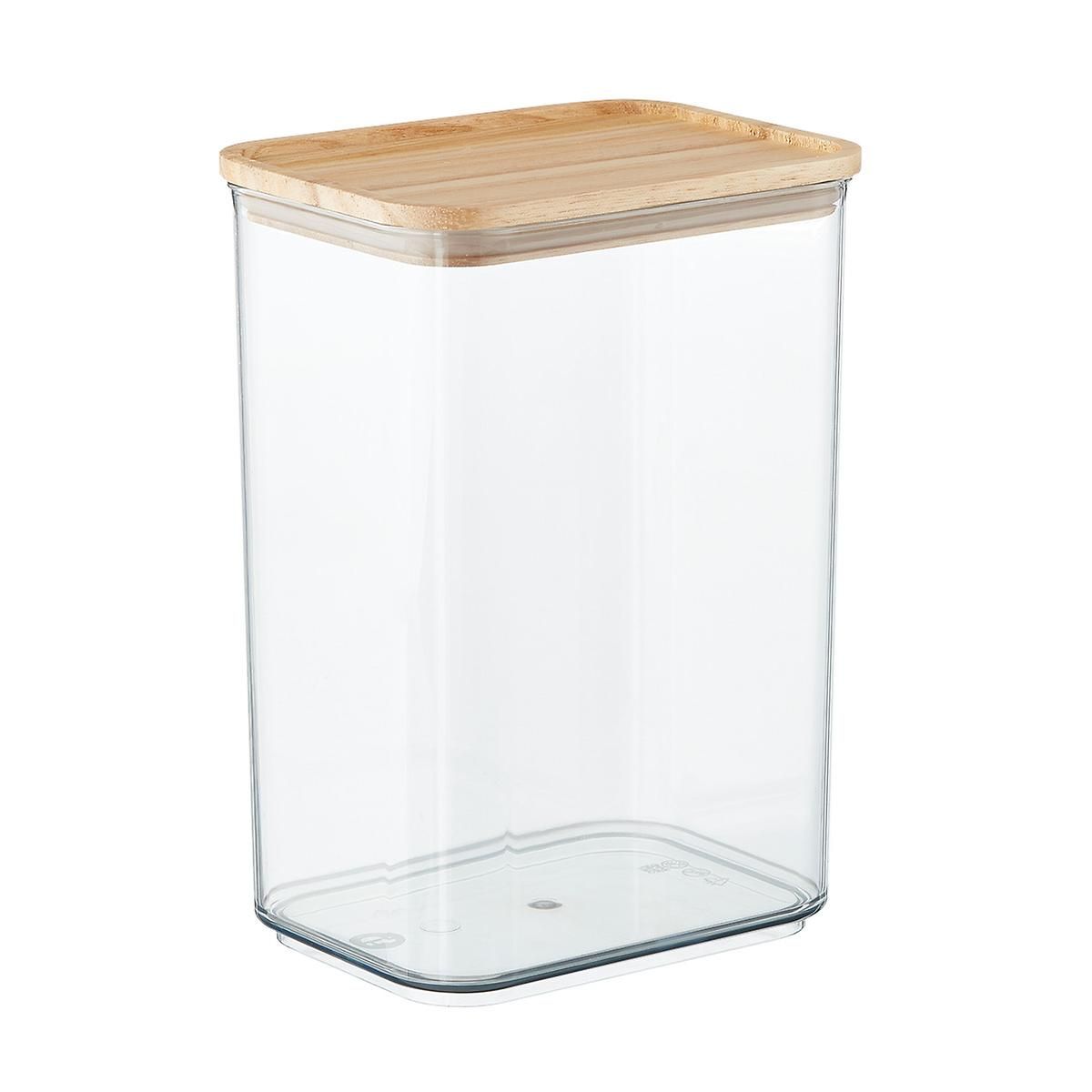 Rosanna Pansino x iD 3.5 c. Canister w/ Wood Lid Clear | The Container Store