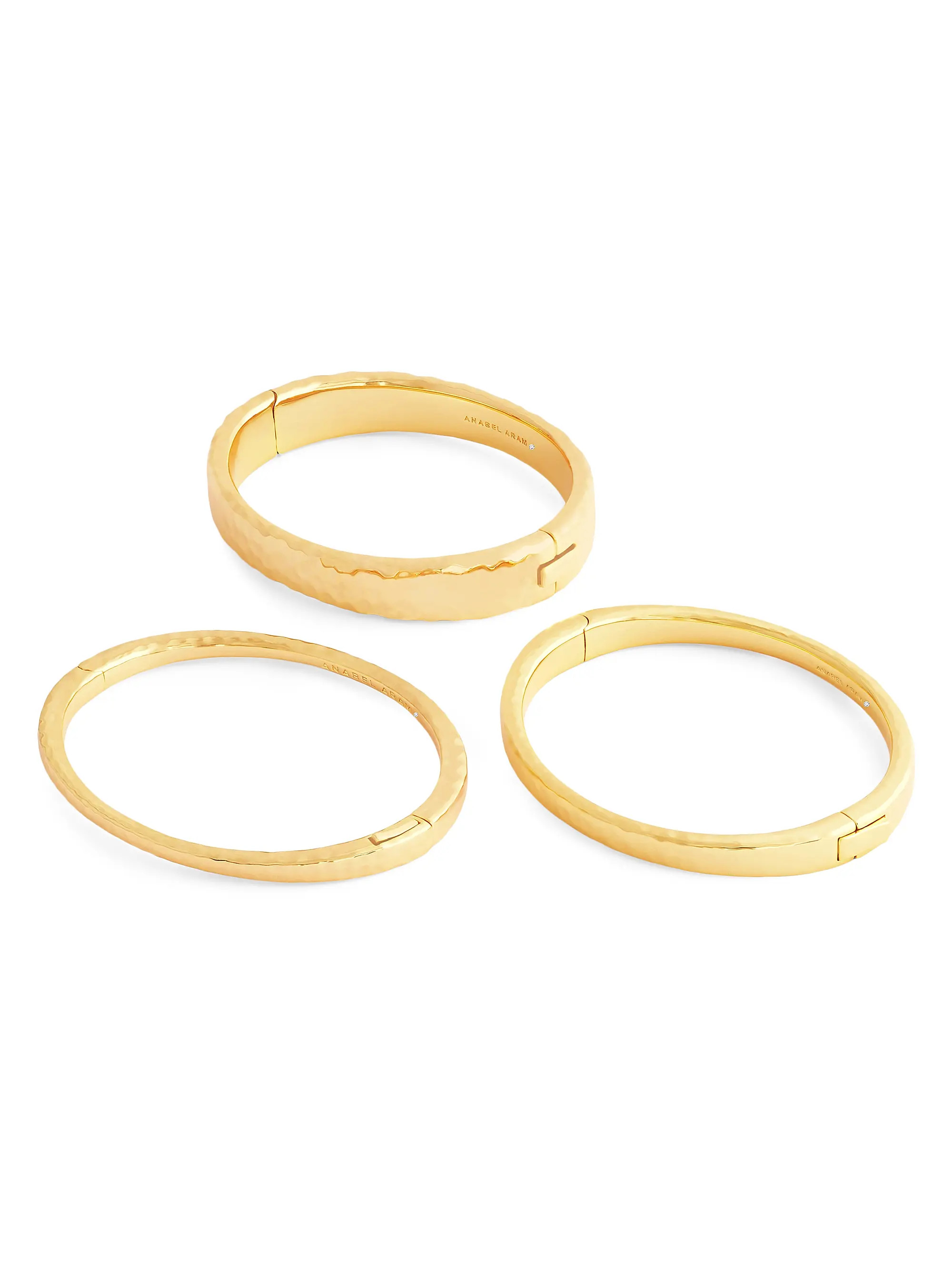 Anabel Aram Farrier 18K-Gold-Plated Or Silver-Plated Hinged Bangle | Saks Fifth Avenue | Saks Fifth Avenue