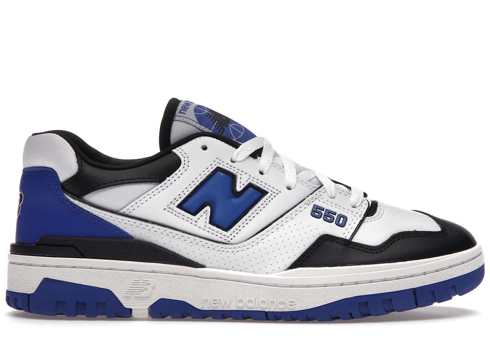 New Balance 550 Royal Black Sneakers in White/Team Royal | StockX