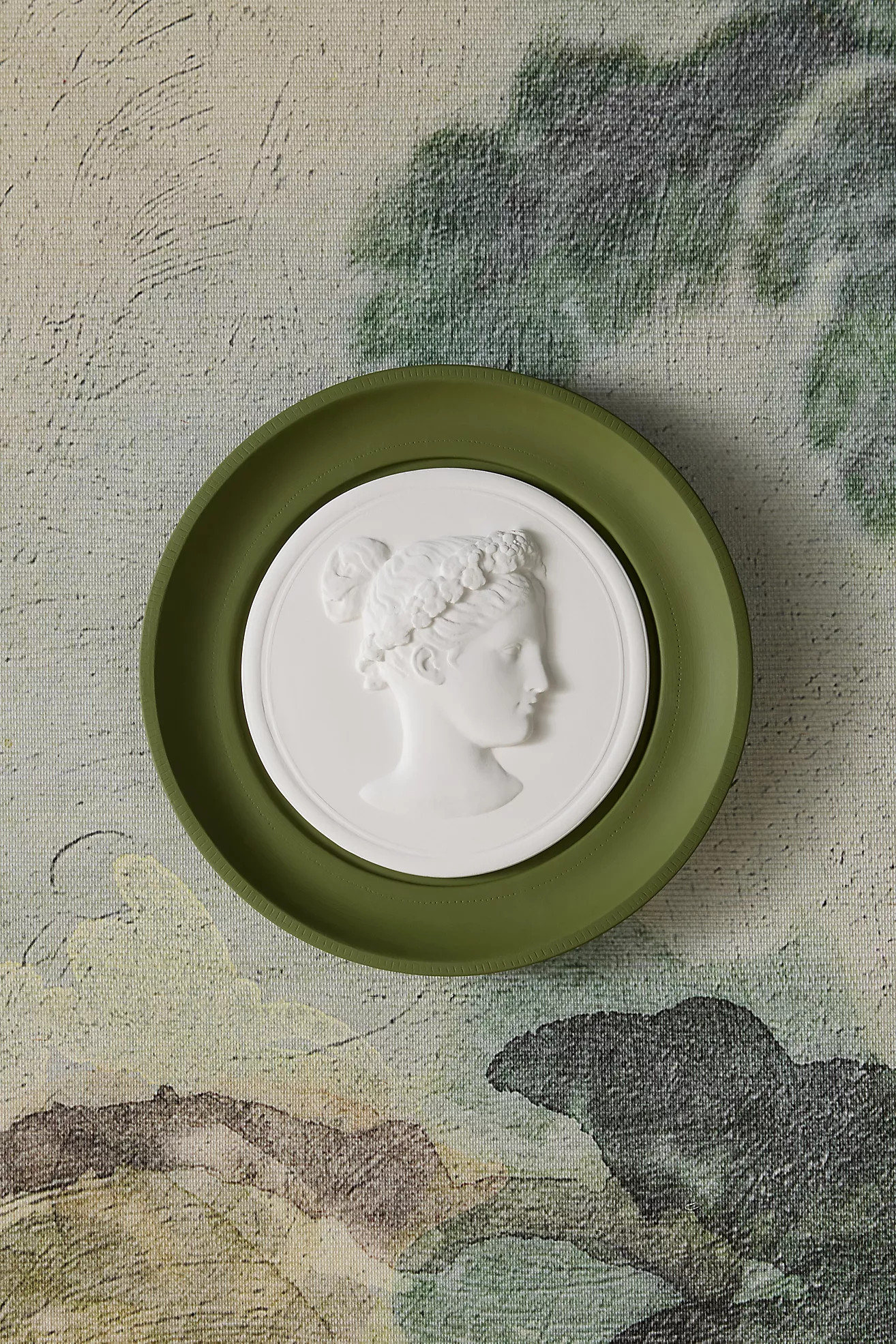 STATUETTE Olive Plaster Framed Intaglio Gallery Wall Charm | Anthropologie (US)