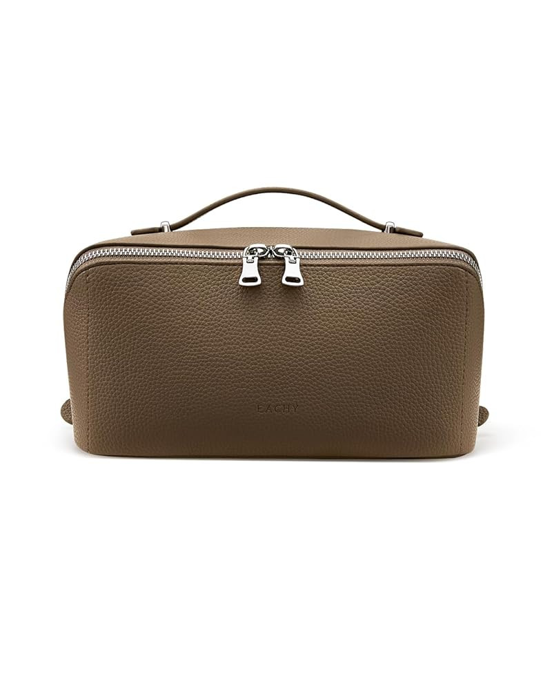 EACHY Makeup Bag,Large Capacity Travel Makeup Bag,Waterproof Portable Open Flat Toiletry Bag Cosm... | Amazon (US)