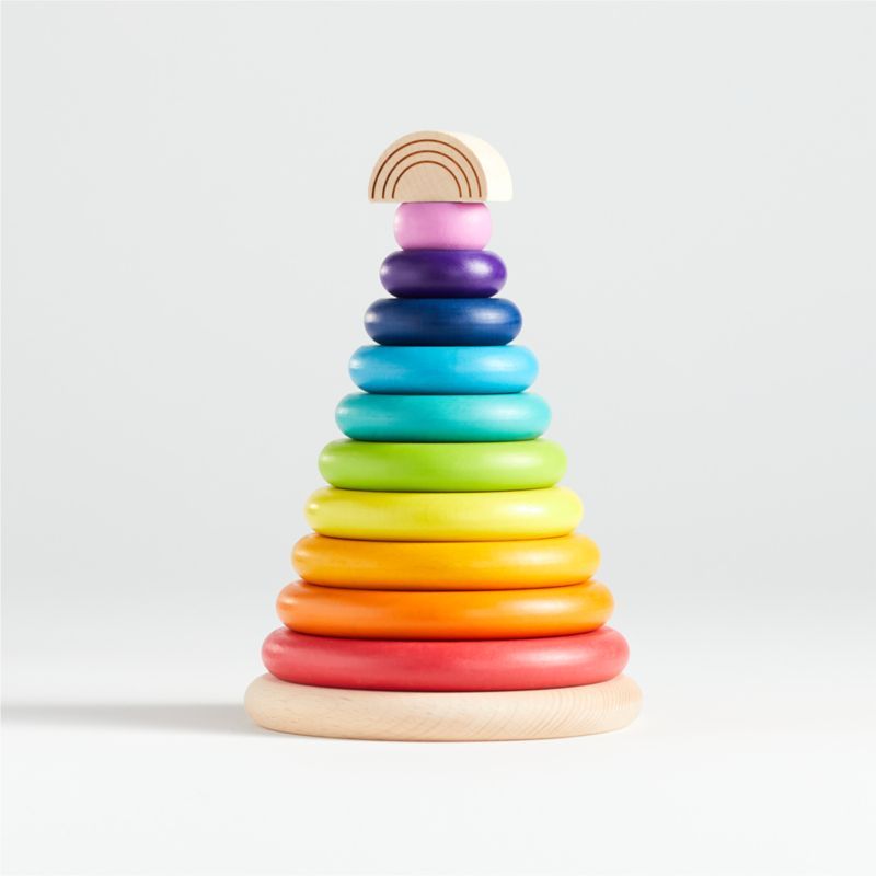 Large Wooden Baby Stacking Rings + Reviews | Crate & Kids | Crate & Barrel