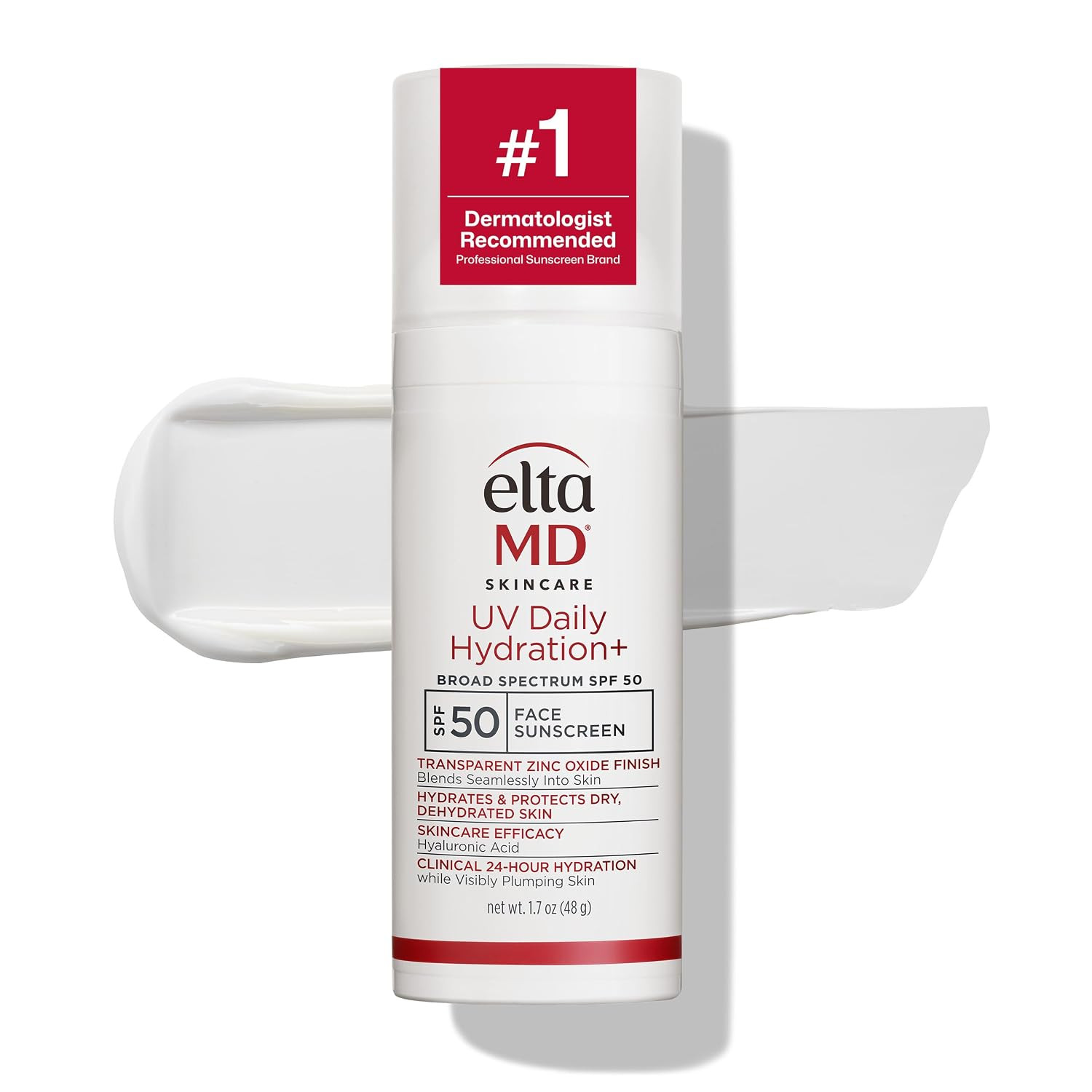 EltaMD UV Daily Hydration+ Untinted Face Sunscreen, SPF 50, 1.7oz | Amazon (US)