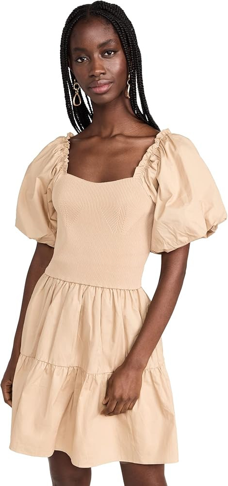 English Factory Women's Mix-Media Mini Dress with Corset Detail | Amazon (US)