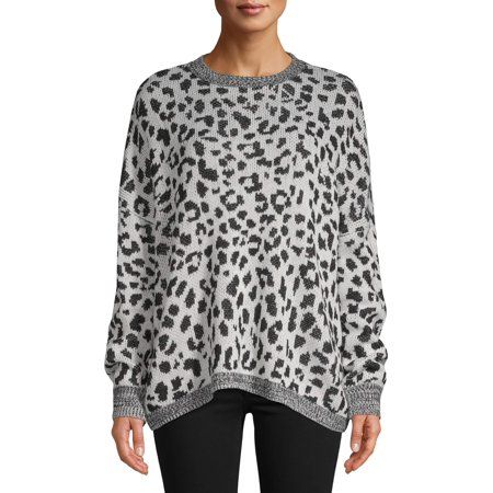 Women's Leopard Print Pullover | Walmart (US)