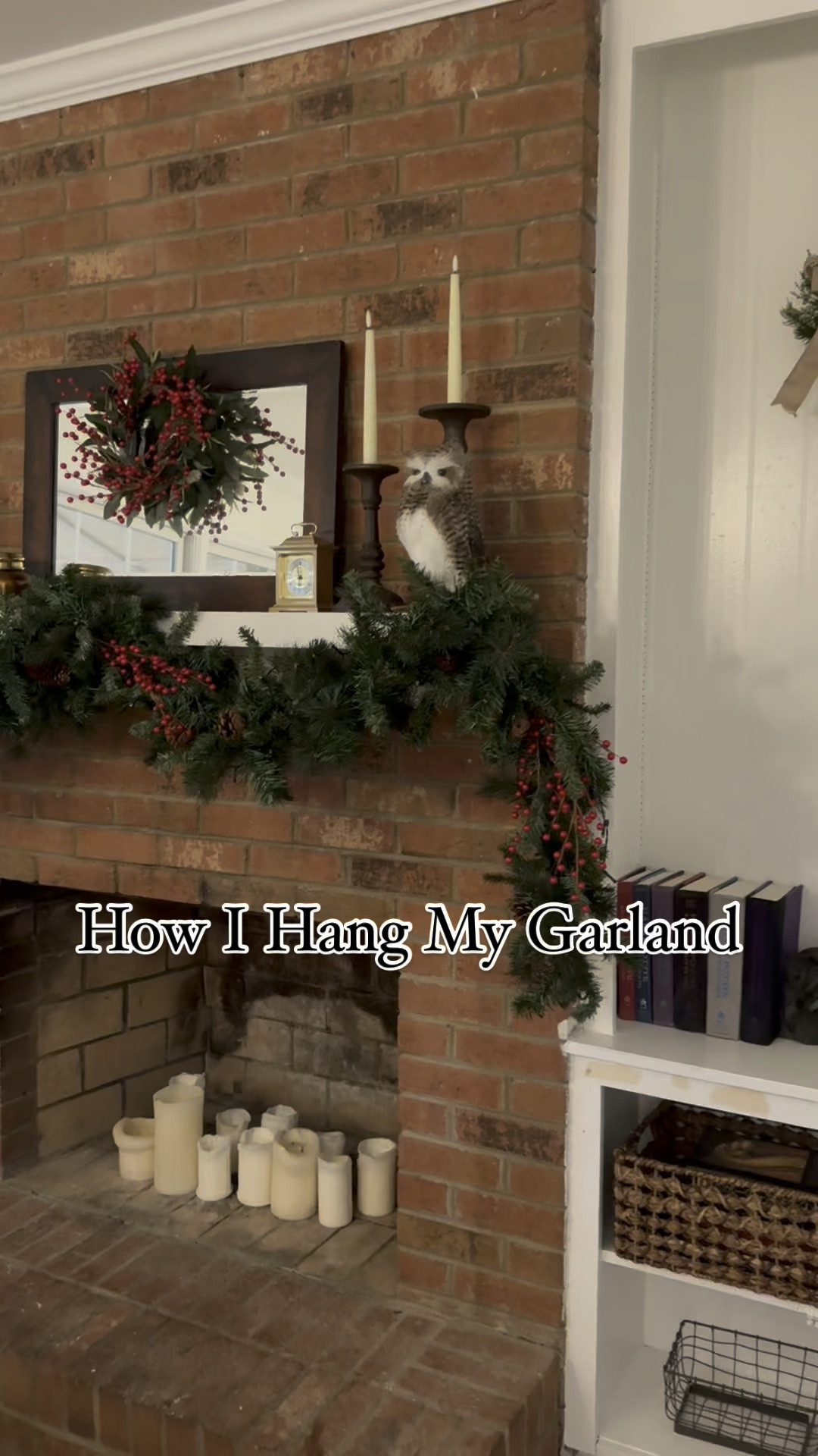 How I hang my Christmas garland on the fireplace mantle  

#LTKSeasonal #LTKHoliday #LTKHome