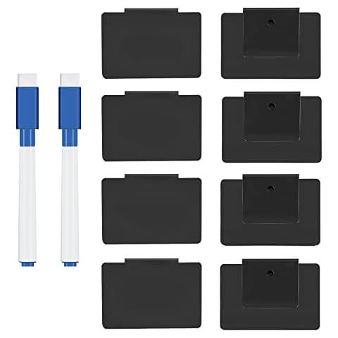 Plastic Basket Bin Label Clip on Removable Basket Label Kitchen Pantry Basket Label Clip with Whi... | Amazon (US)