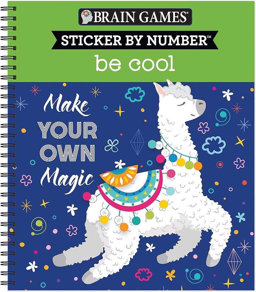 Brain Games - Sticker by Number: Be Cool | Amazon (US)
