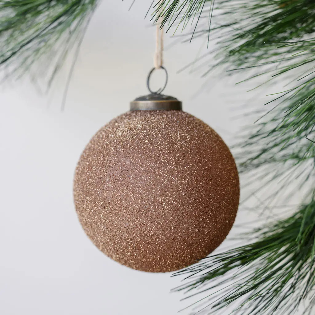 CG Hunter 4"" Textured Cinnamon Glass Ornament in Cinnamon With Gold Accents at Nordstrom | Nordstrom