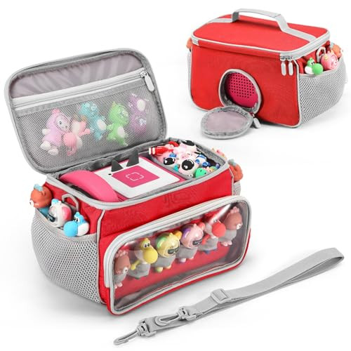 PISOSN Portable Carrying Case Compatible with Toniebox Starter Set and Tonies Figurines, Carrying Bag for Toniebox Accessories (Red) | Amazon (US)