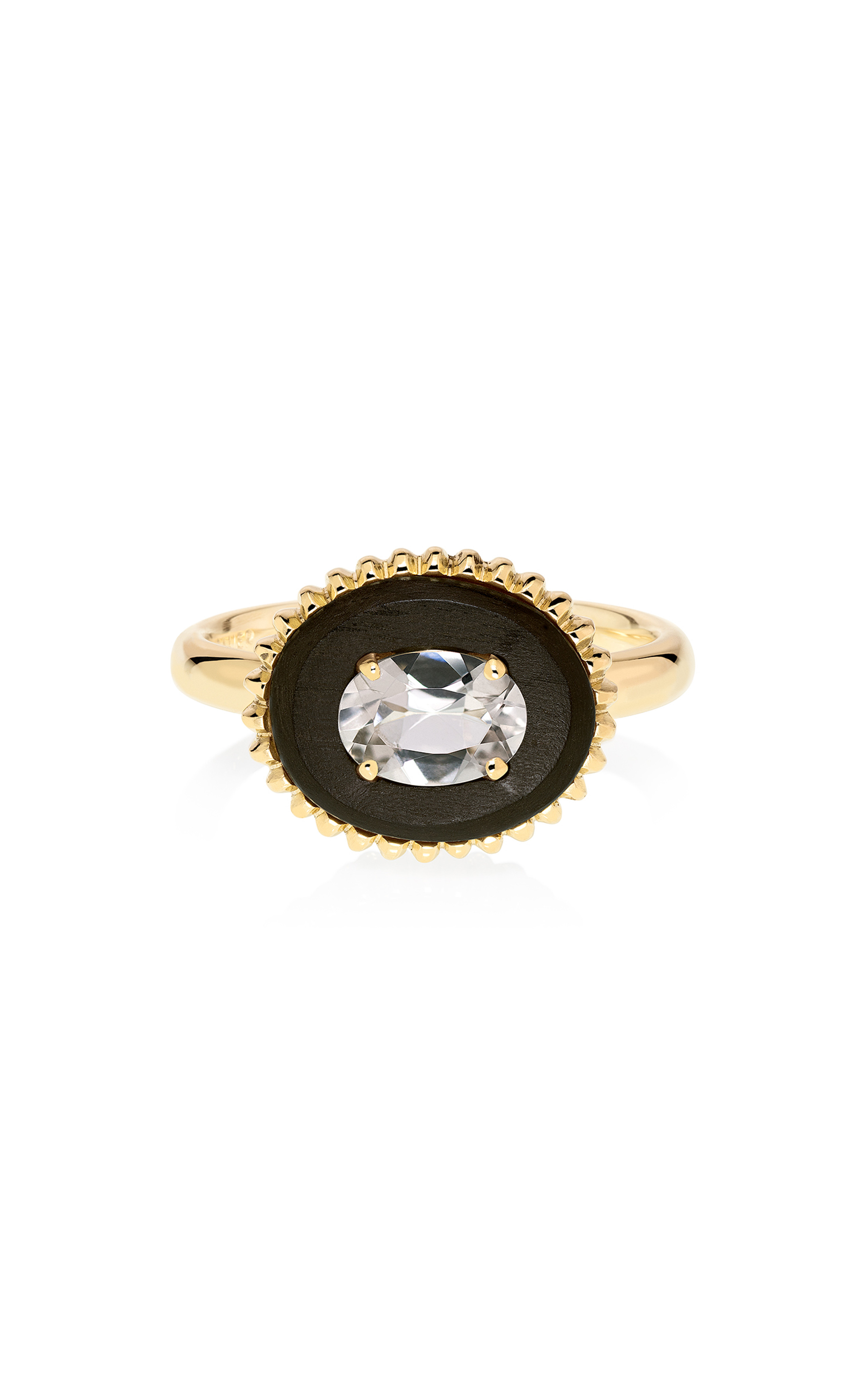 18k Yellow Gold Black Morilles Ring | Moda Operandi (Global)