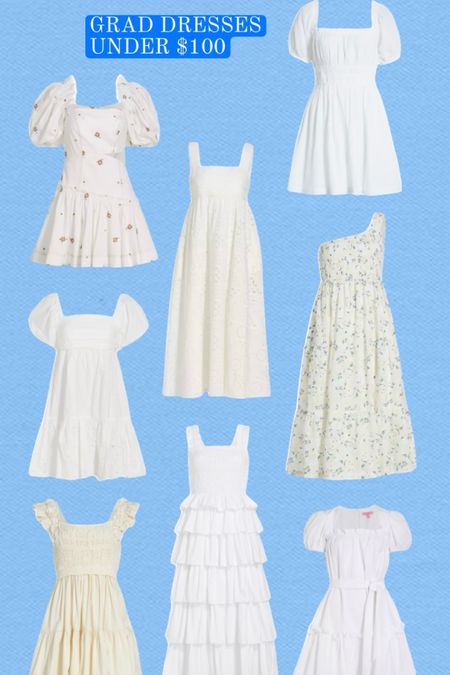 White grad dresses for 2024 graduations this spring! 🤍 #graddresses #graduation #graduationdress #whitedress #springdress #eyeletdress #springdresses #summerdresses

#LTKfindsunder100 #LTKSeasonal #LTKsalealert