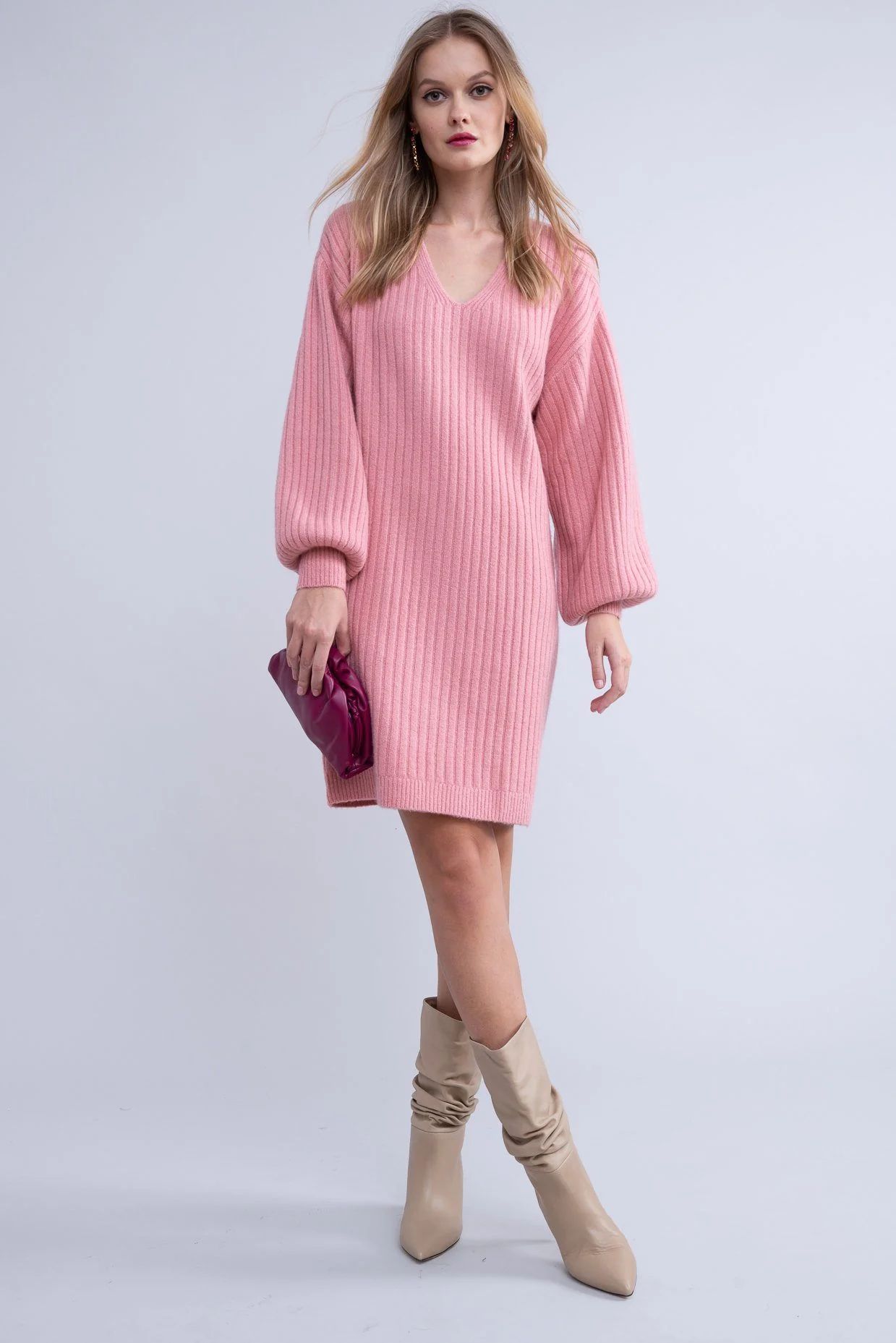 Oversized Sweater Dress - Pink | Rachel Parcell