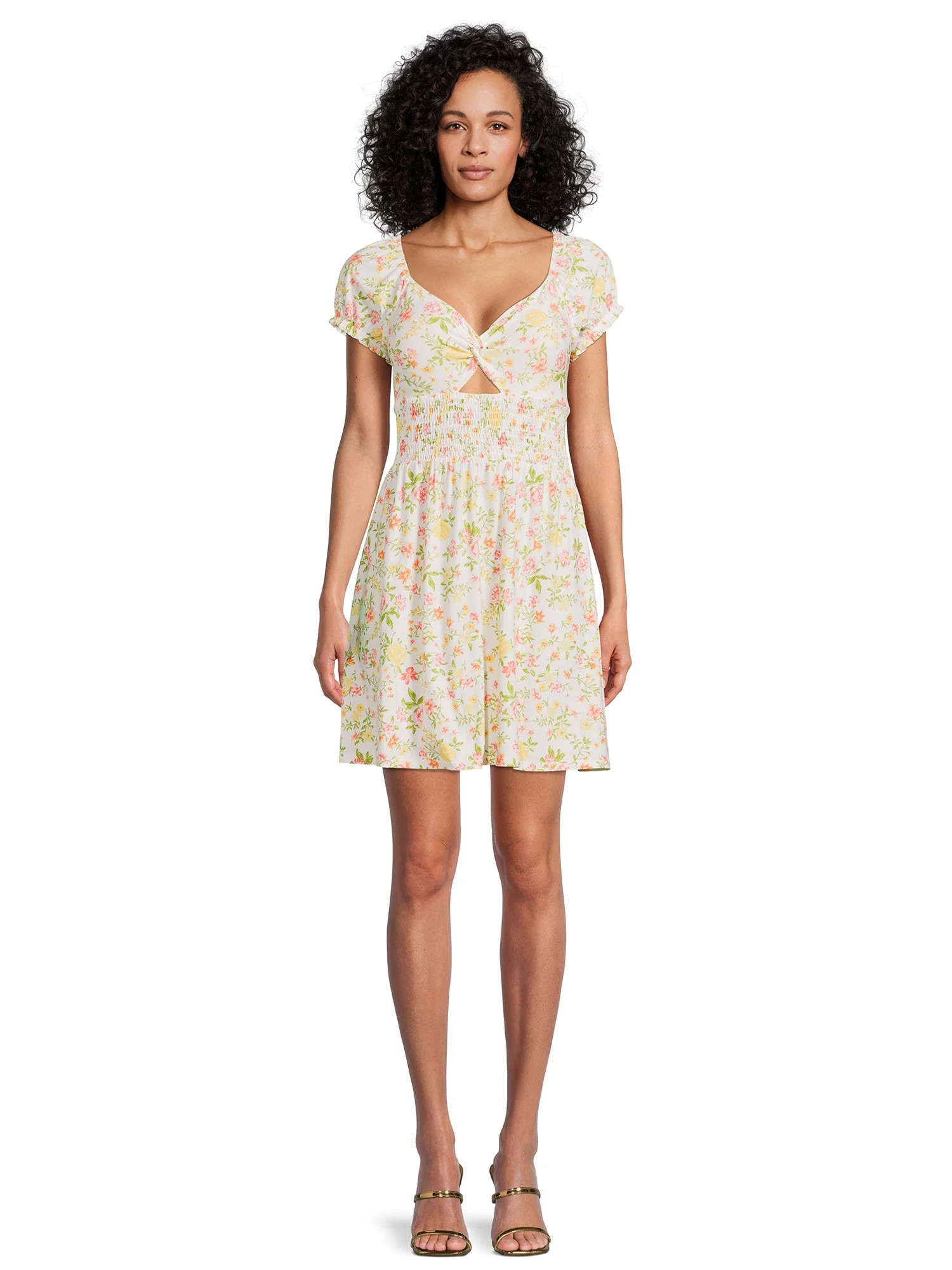 No Boundaries Juniors Smocked Waist Dress | Walmart (US)