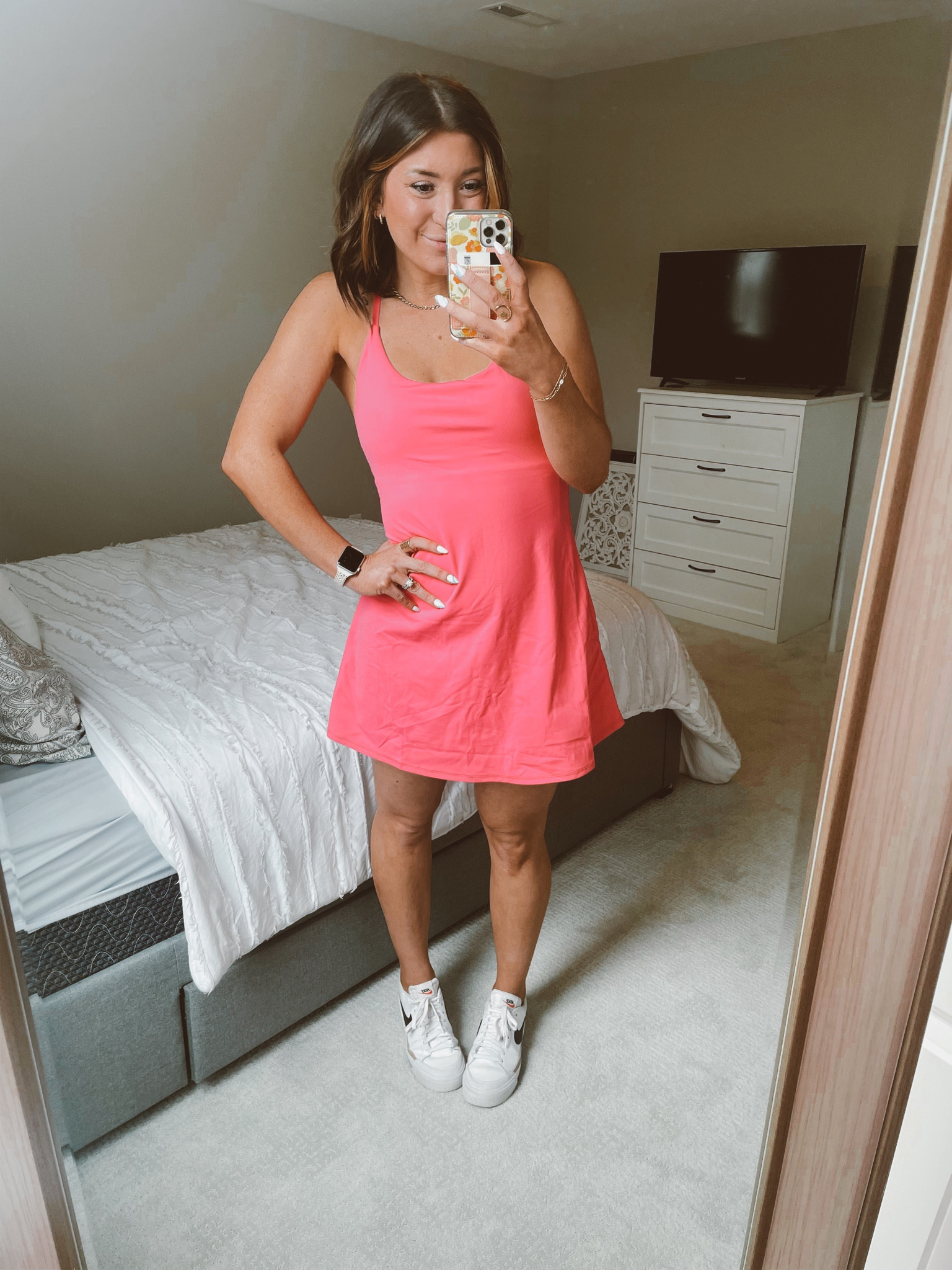 Obsessing over all things pink for spring and summer! This casual dress is the perfect piece to add to your closet! On sale too! Wearing a size small 

#LTKSeasonal #LTKsalealert #LTKunder50